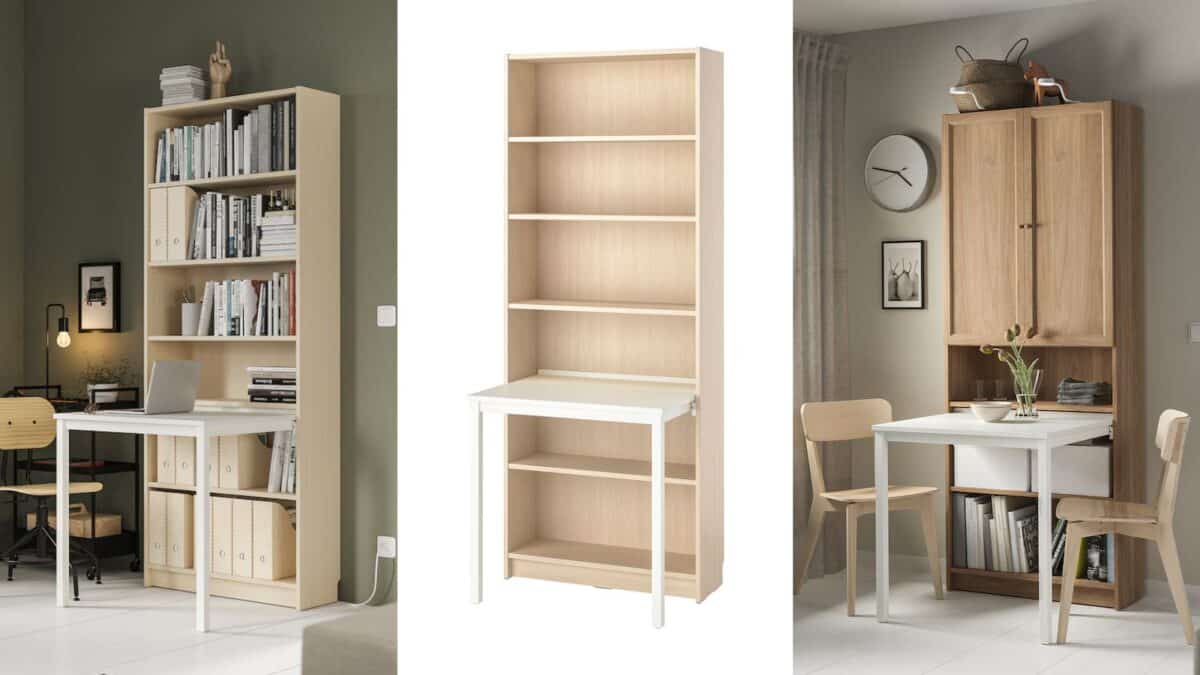 12 IKEA Products That Are Totally Worth Your Money 9 IKEA bookcase desk, BILLY bookshelf desk
