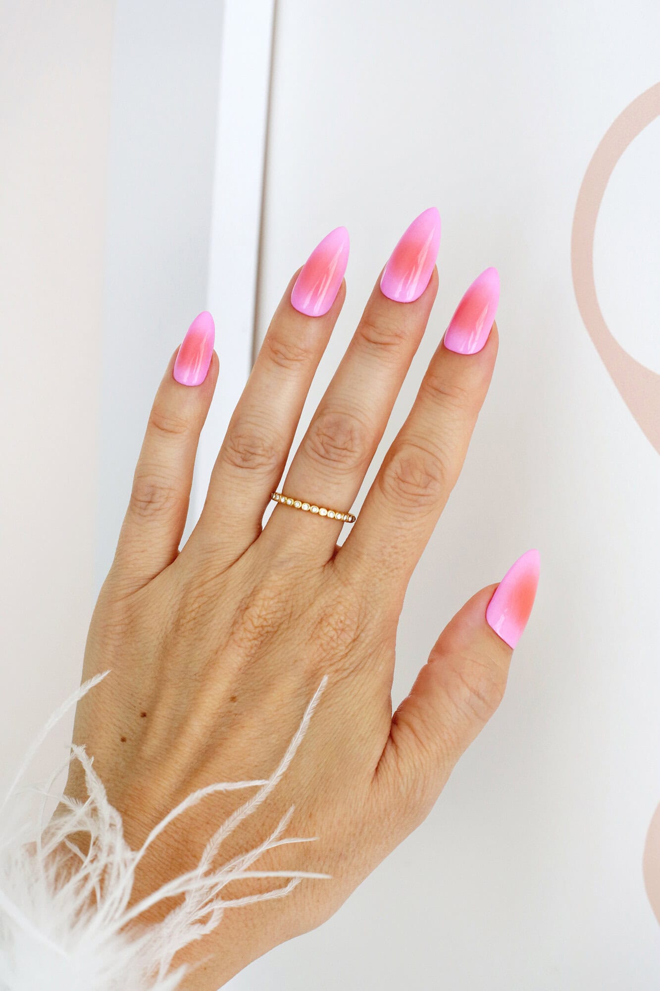 pink gel nails