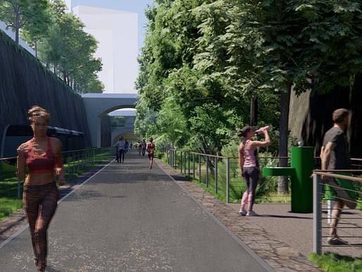 Honor winner Bergen Arches Greenway & Transit Feasibility Study by Supermass Studio. Photo Credit: Supermass Studio Honor winner Bergen Arches Greenway & Transit Feasibility Study by Supermass Studio. Photo Credit: Supermass Studio