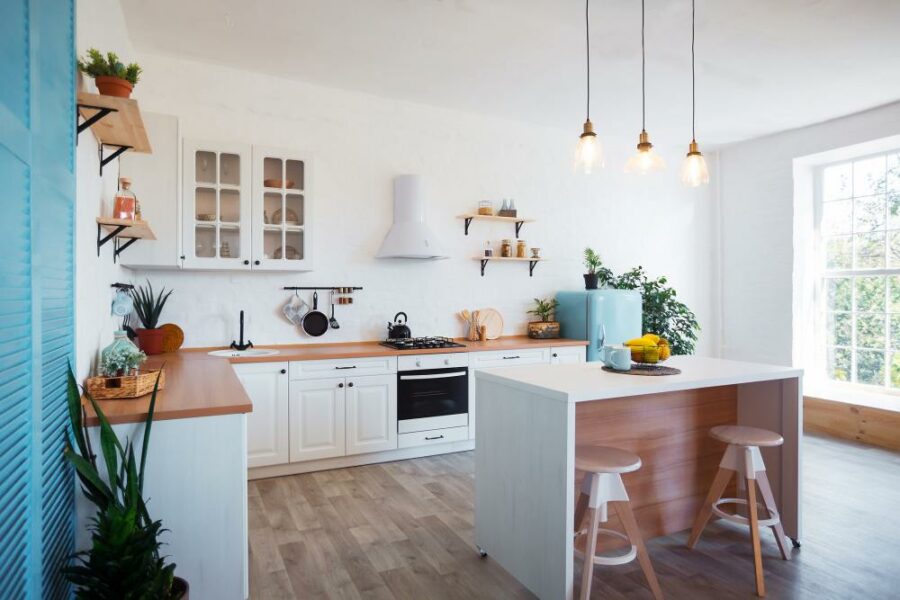 Light Wood Kitchen Cabinets - Two Tone Cabinets