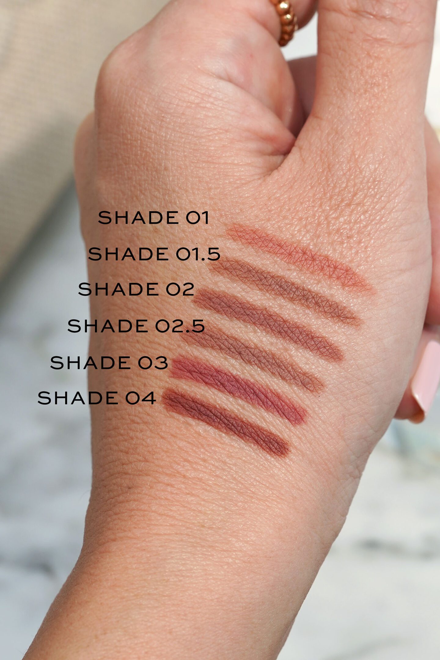 Victoria Beckham Beauty Lip Definer Trio swatches