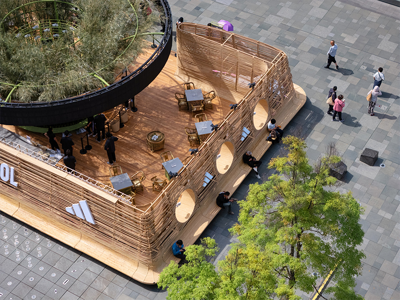 line+ crafts circular live bamboo teahouse responding to chengdu's urban climate