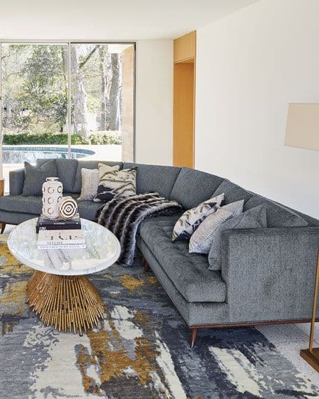 Curved Sofa in Gray