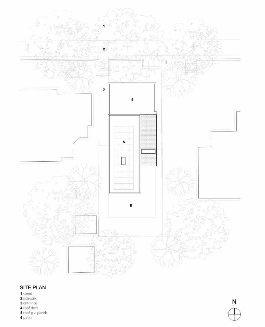Site plan of a renovated home.