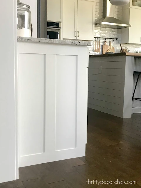 Adding a custom touch to the ends of kitchen cabinets