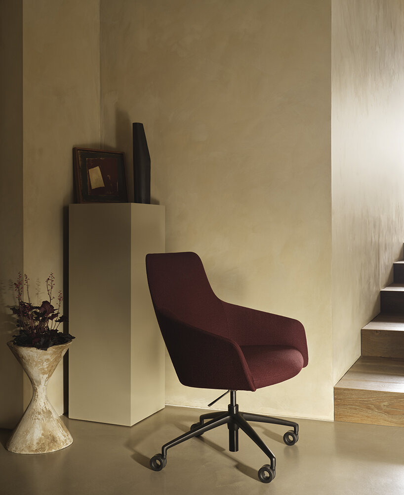 boss design dresses uma chair in bio-based foam refining carbon-free sculptural elegance