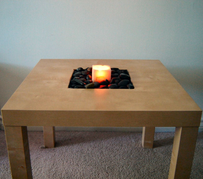 accent light with LACK side table backyard ideas
