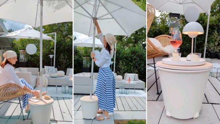 DIYers Swear By These Backyard Ideas Using IKEA Best-Selling Items 32 backyard pool umbrella