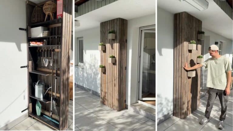DIYers Swear By These Backyard Ideas Using IKEA Best-Selling Items 33 patio tool storage