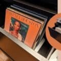 Turntable Stand with Front-Facing Vinyl Record Storage (Makes Album Flipping A Breeze) 10 turntable stand and lp vinyl record storage cabinet with front facing albums