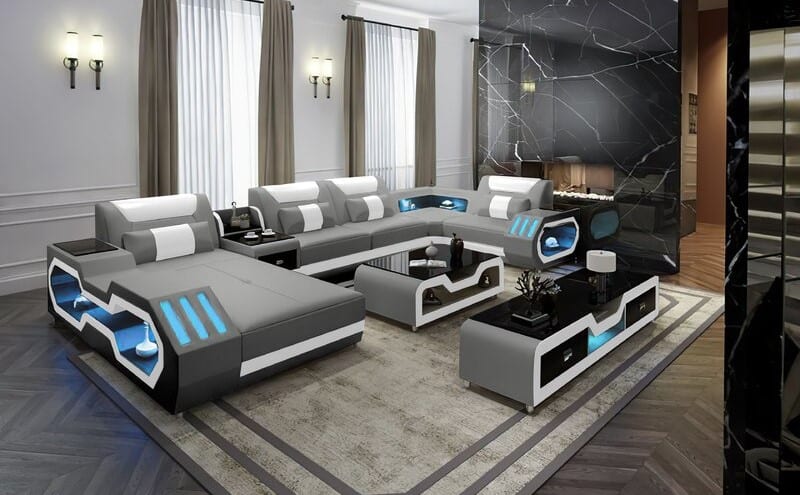 Futuristic U-Shaped Sectional