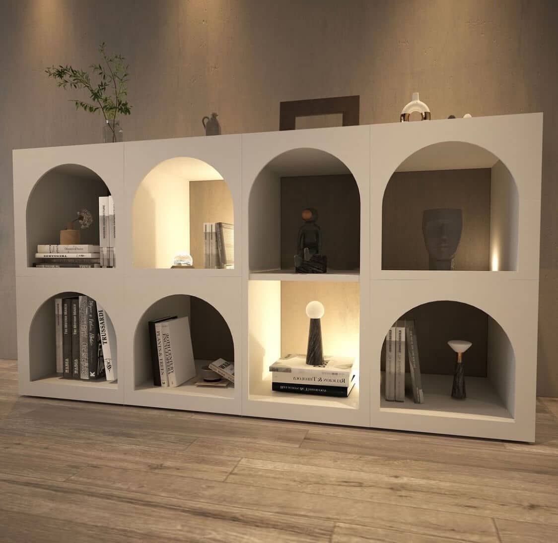 IKEA KALLAX Hacks - arched display cabinet 
