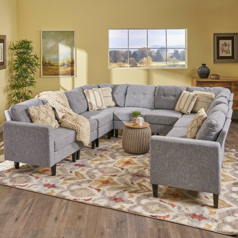 Mid Century Modern U-Shaped Sectional 