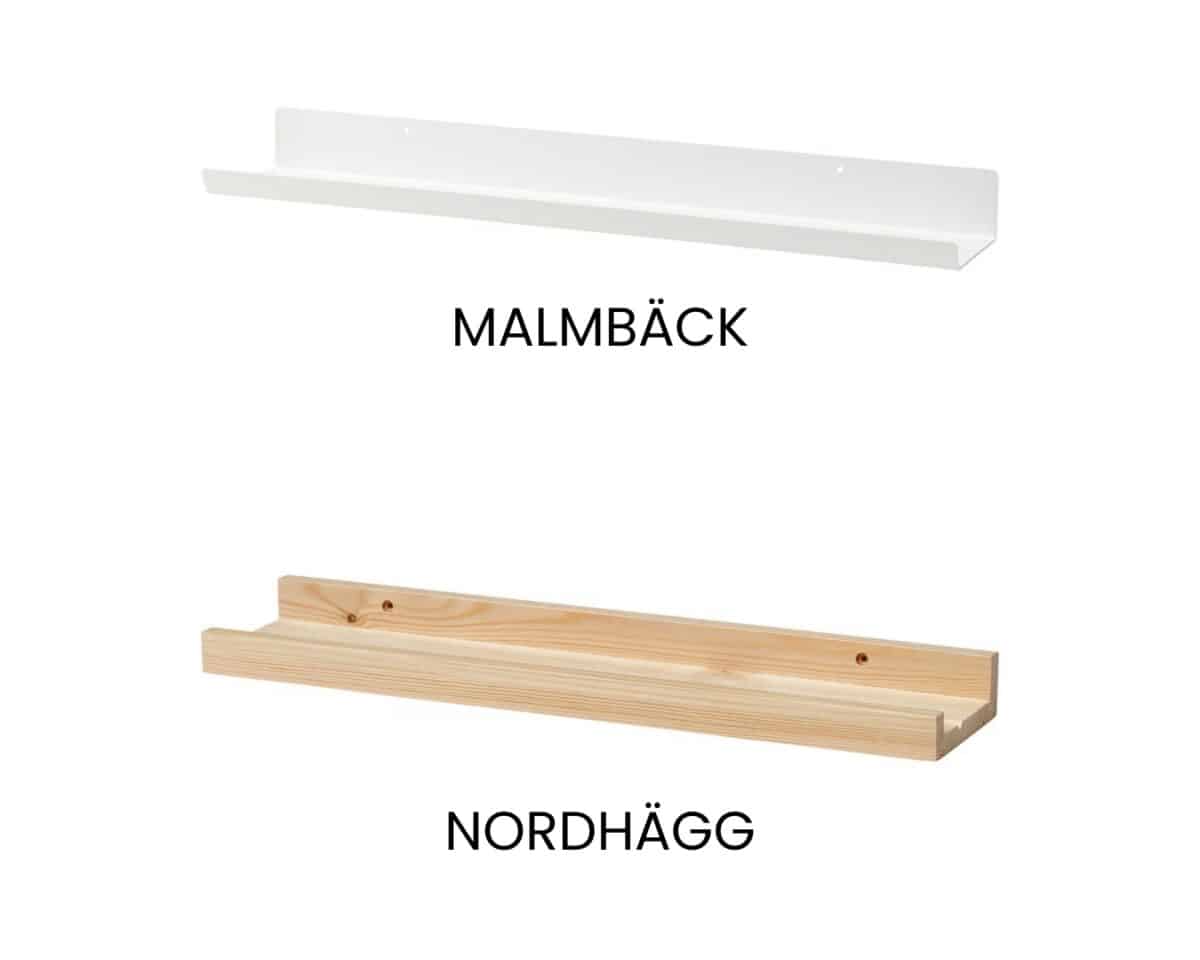 IKEA Picture Ledges range - MALMBÄCK, NORDHÄGG