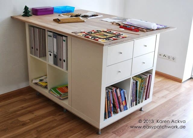 IKEA KALLAX sewing and craft table