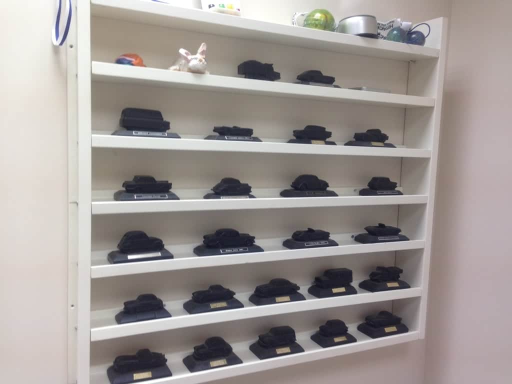 miniature car display shelf