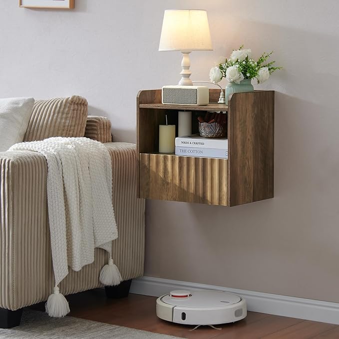 modern fluted nightstand