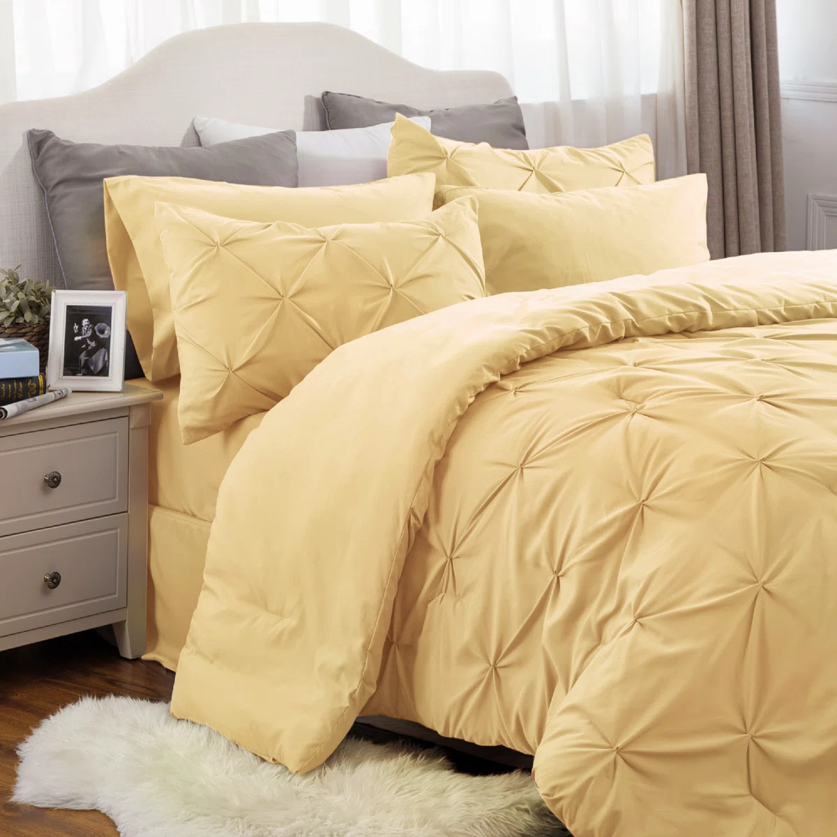 pinch pleat bedding set