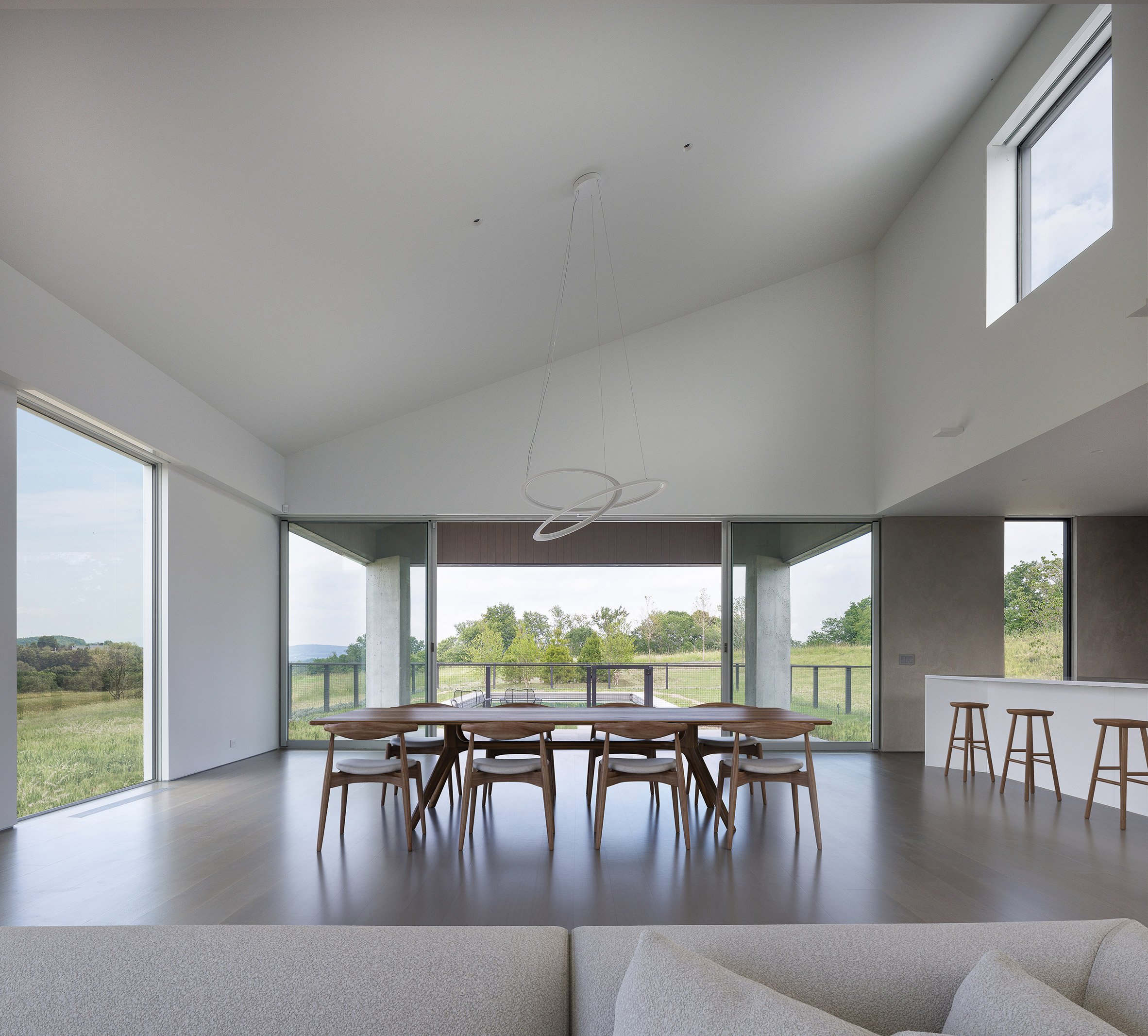 White interior of Desai Chia house in New York