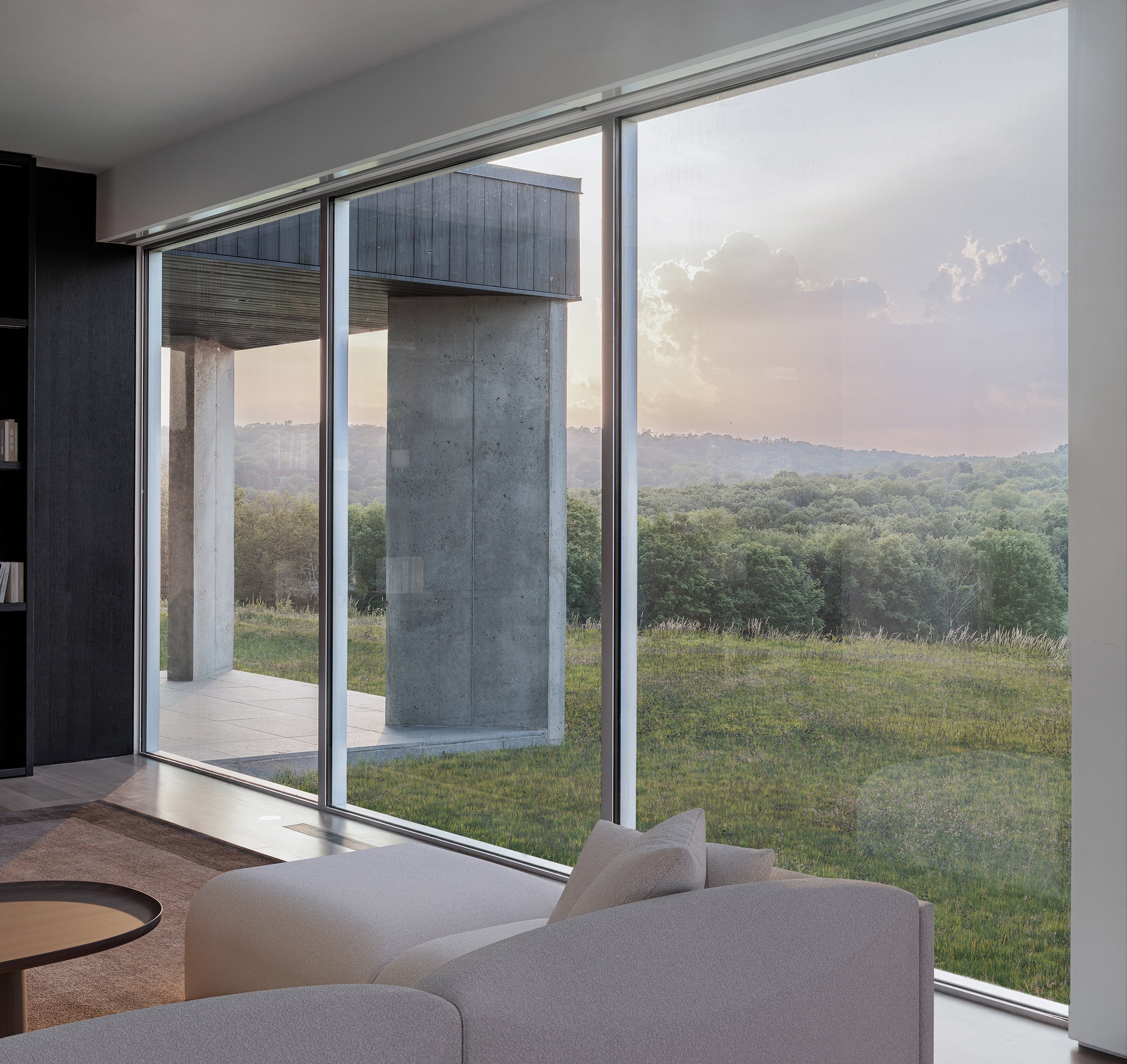 Windows overlooking the natural surroundings