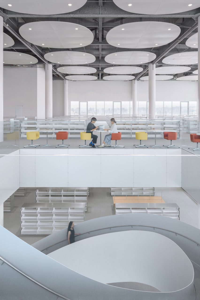 Library interior in Taiwan