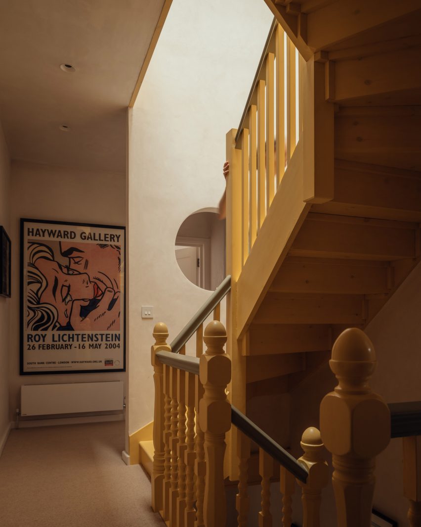Staircase within London home renovation 