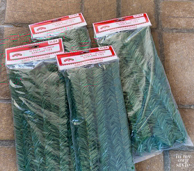 4 unopened packages of garland ties.