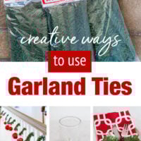 Creative ideas and uses for Christmas garland ties.