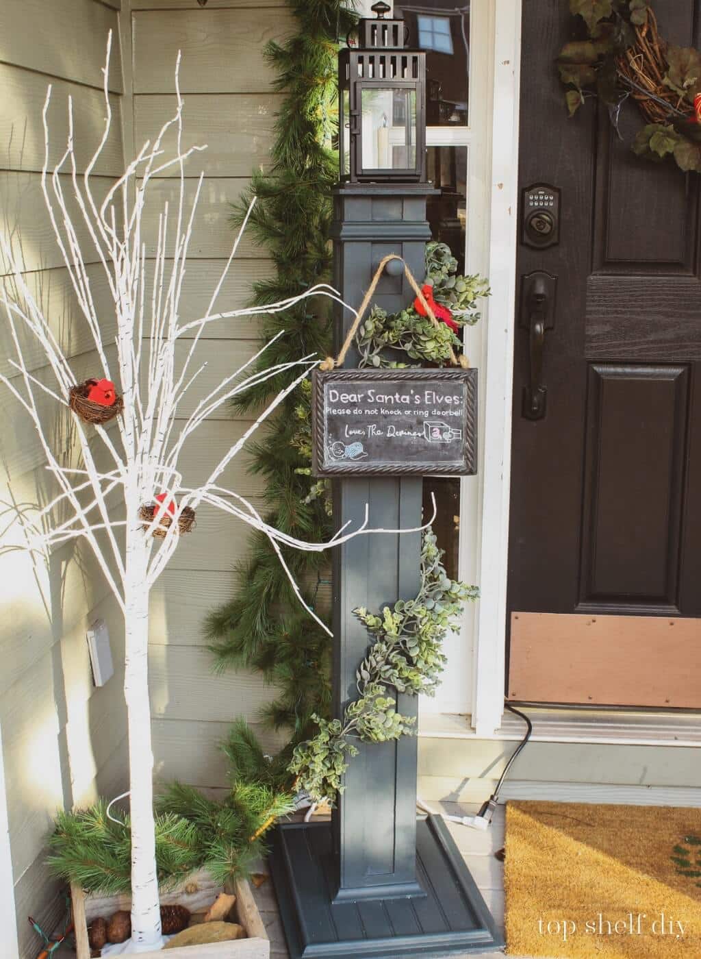 lamp post porch decoration