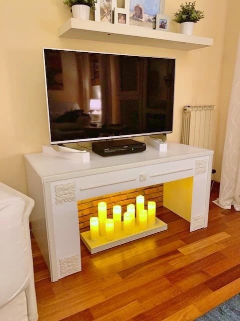 candle fireplace