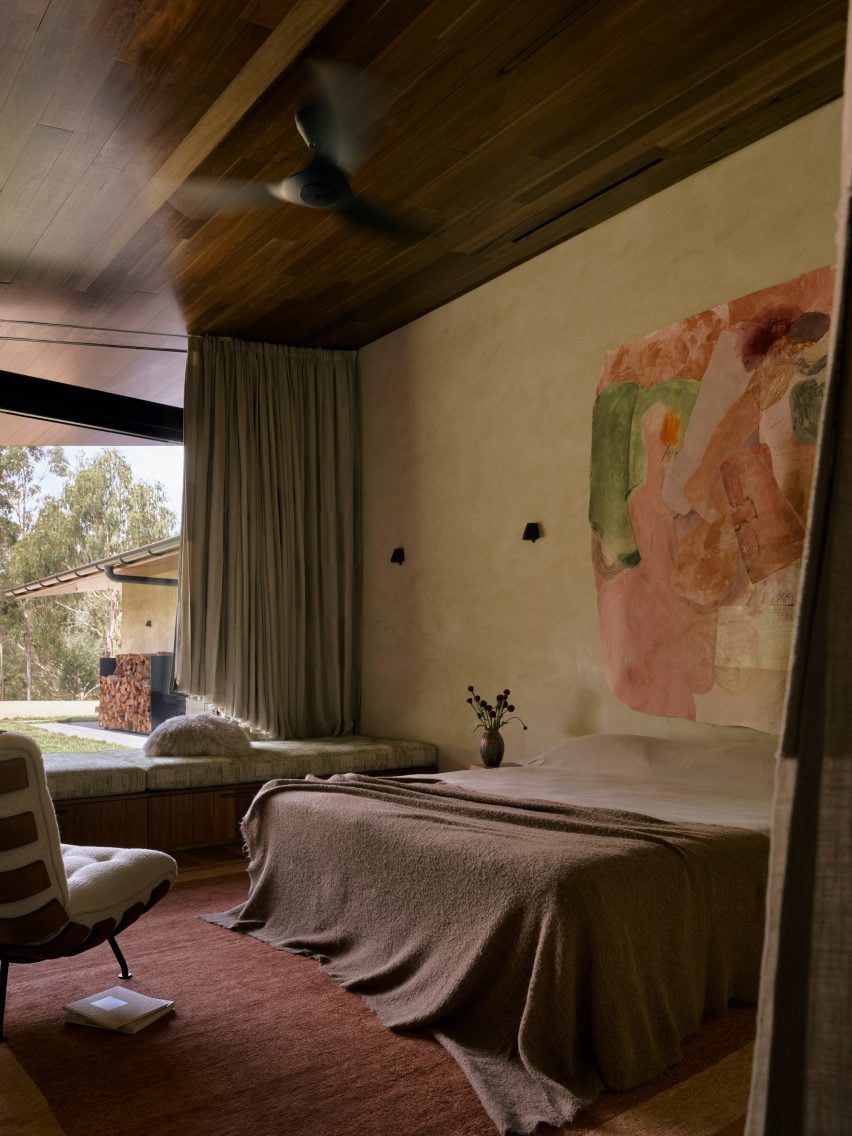 Bedroom in an Australian home by Rob Mills Architecture and Interiors