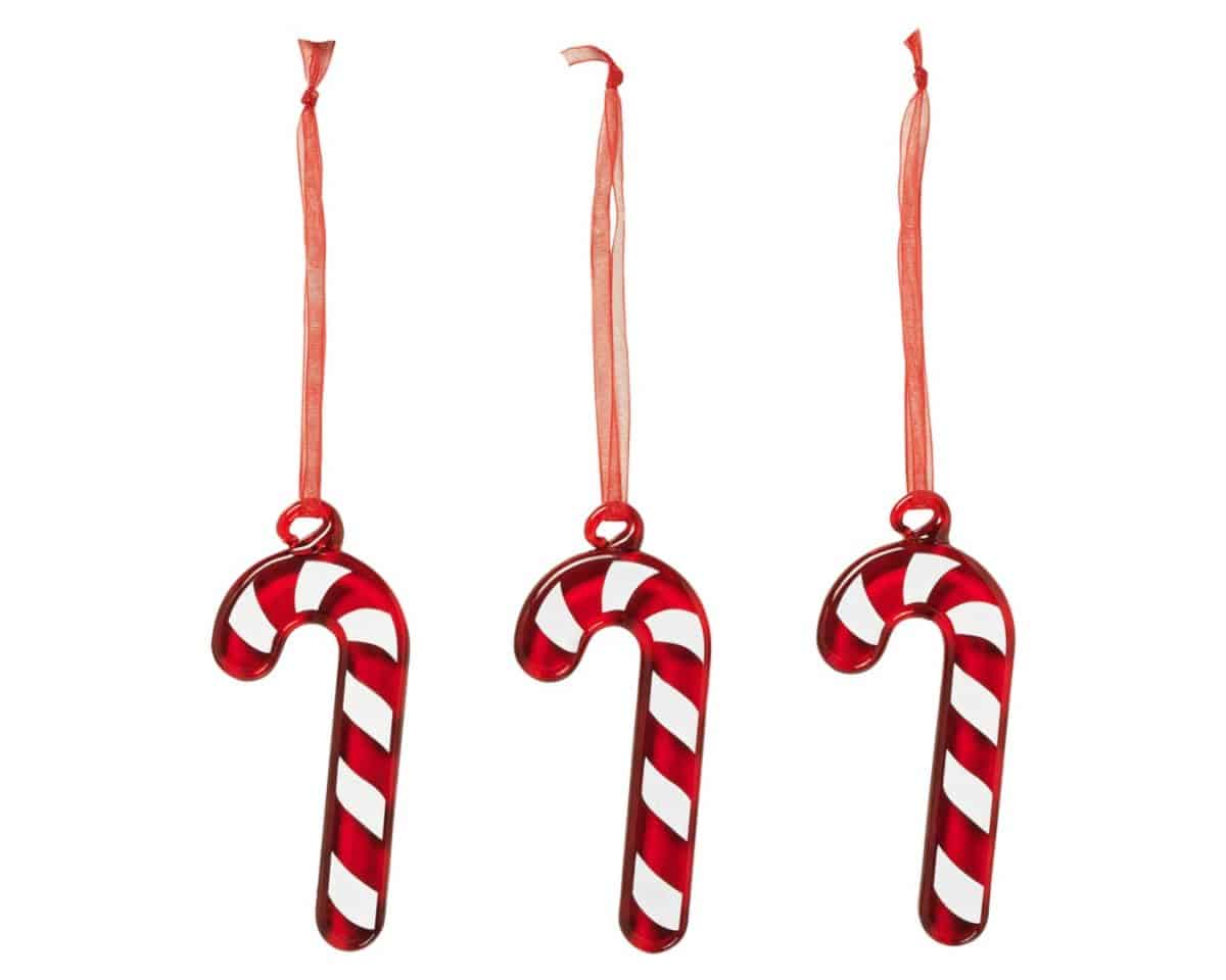 9 - IKEA Hackers VINTERFINT Candy Cane Ornaments