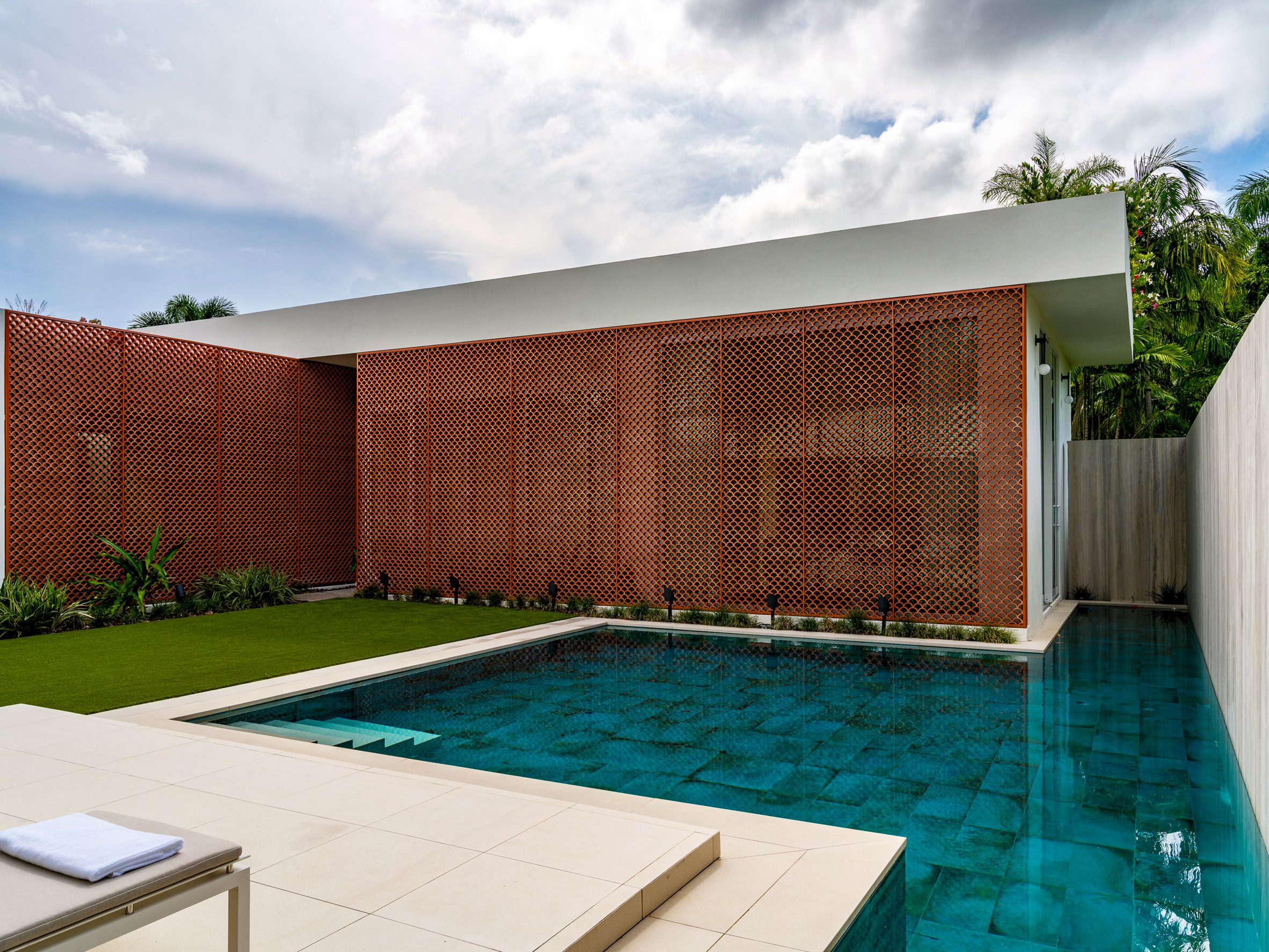 Terracotta clay tiled-screen